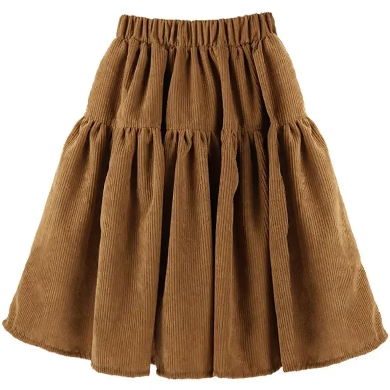 4-13 Years Baby Toddler Teen Clothes Girl Long Skirts Girls Princess Tutu Skirts Kids Corduroy Skirt Children Costume