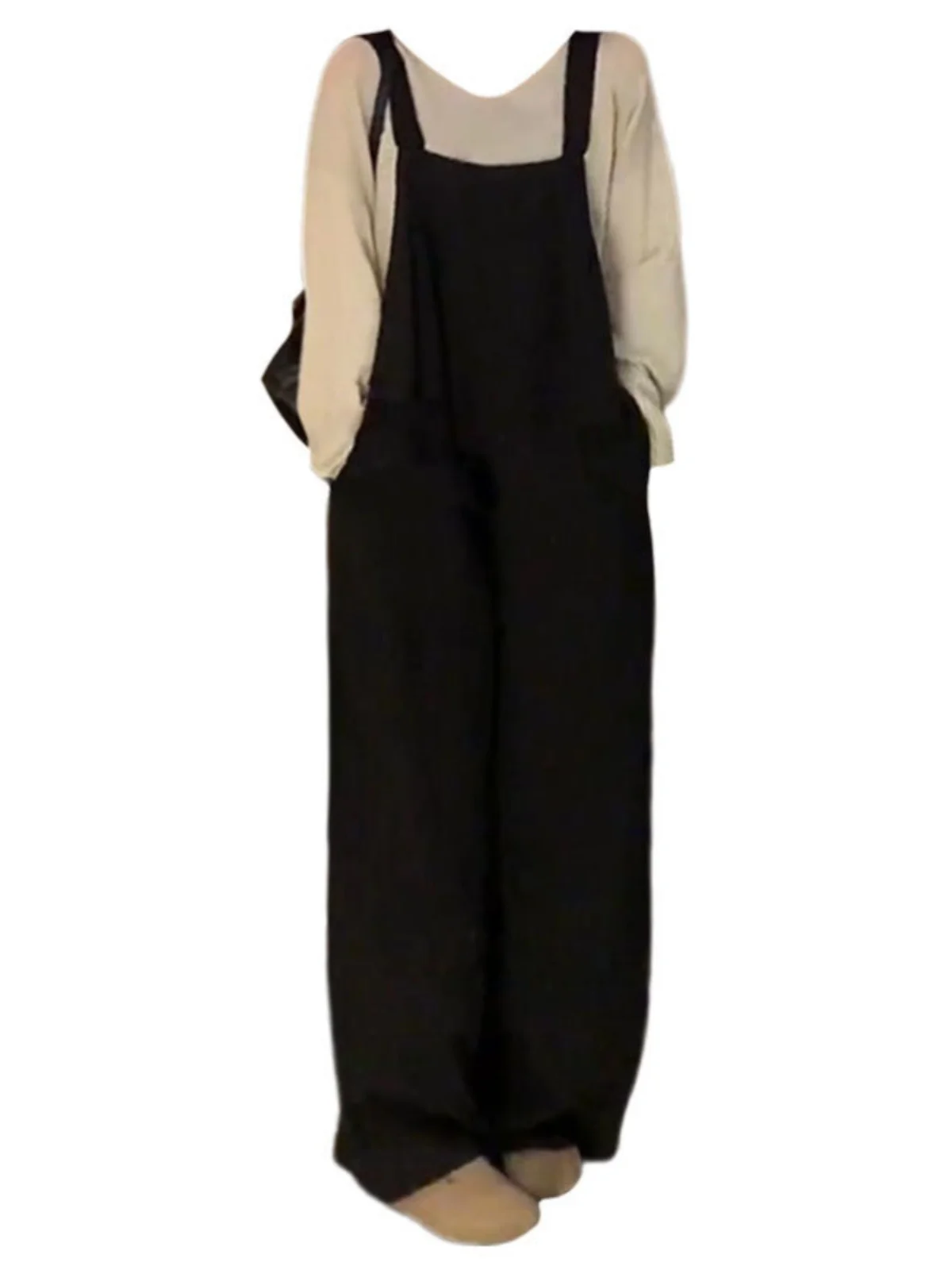 

plus Size Slimming Wide Leg Pants Jumpsuit Knitted Loose Top Bot Spring Faion Set for plus Size Women College Sle