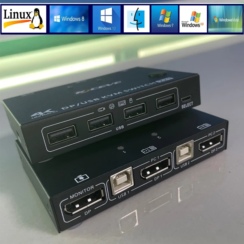 

USB HUB USB sharing switch DP/USB KVM Switch 4K Game switch LAN Switch Internet Splitter Switcher share Keyboard Mouse monitor