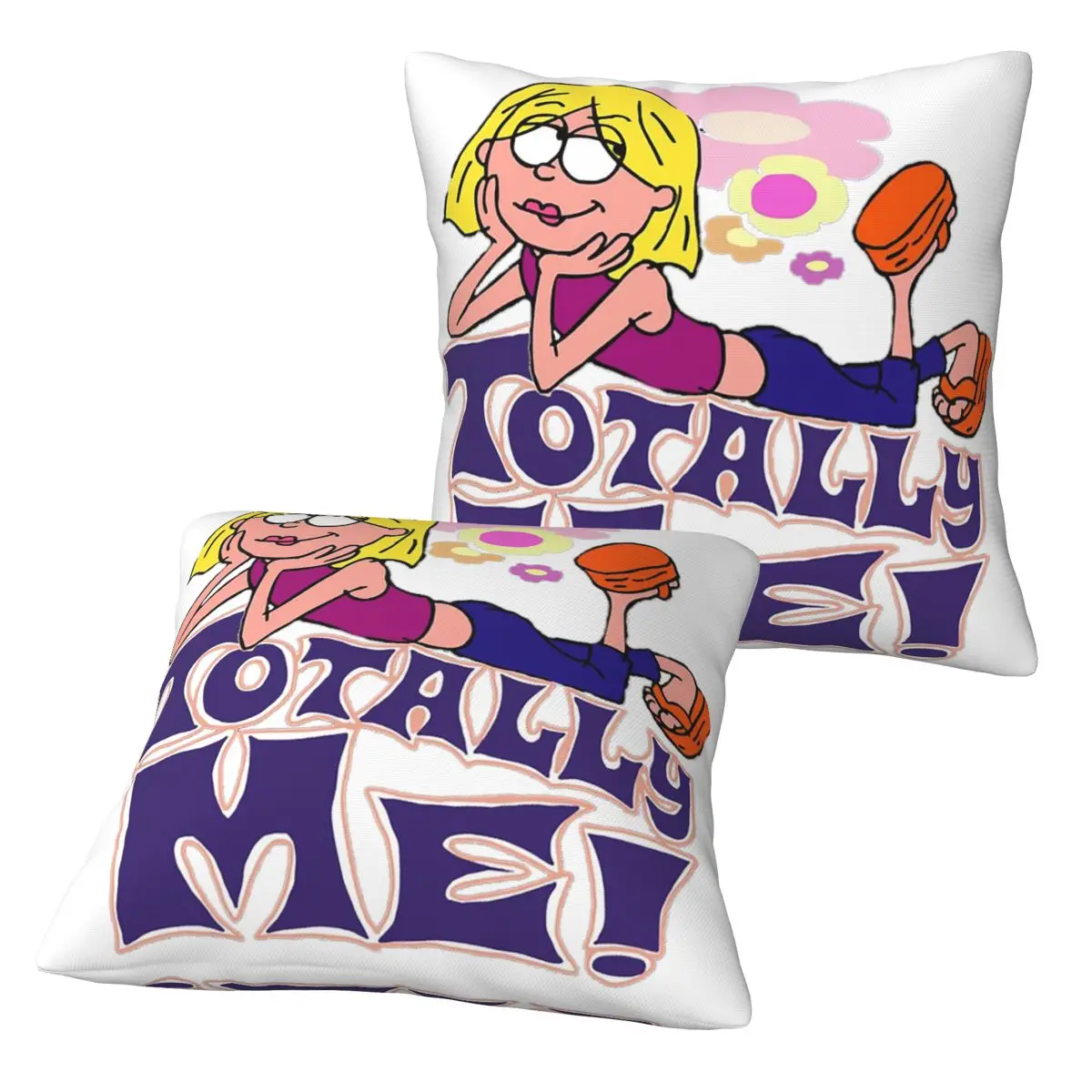 Lizzie Mcguire Cartoon 2 pcs Square Pillowcase Pillow Cover Cushion Decor Comfort Throw Pillow for Home Sofa