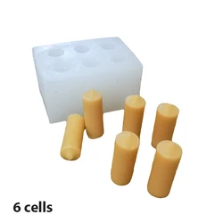 3D Candle Silicon Mold Handmade Diy Mini Cylinder Soap Candle Mould Candle Aroma