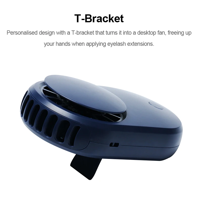 Massa Groothandel USB Oplaadbare Mini Koeler Fan Draagbare Droger met DIY Leuke Stickers voor Wimperverlenging Gereedschap voor Salon