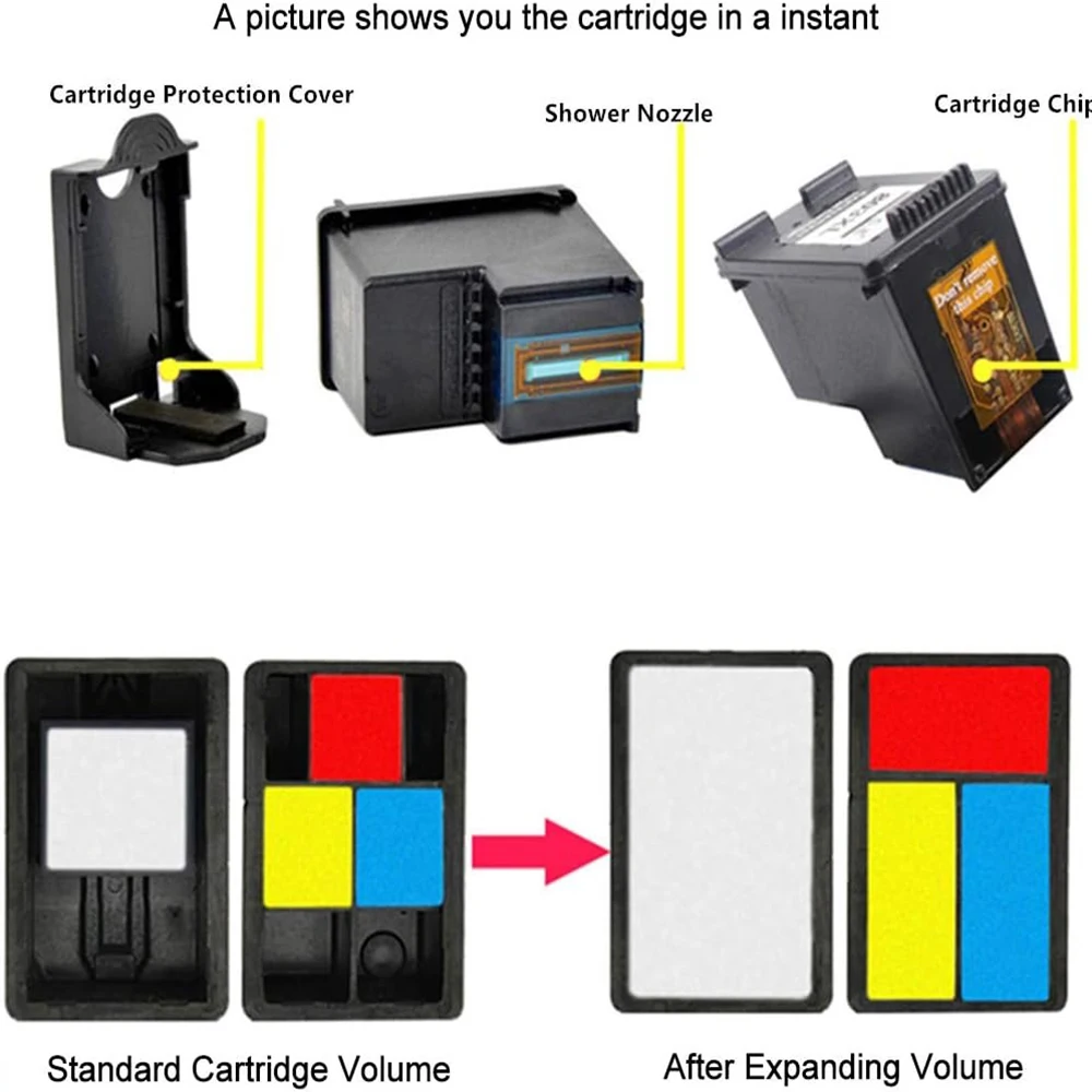 Per HP 61XL hp61 Cartuccia d'inchiostro ricaricabile di ricambio per hp61 hp61XL Deskjet 1000 1050 1050A 1510 2000 2050 2050A 3000 Stampanti