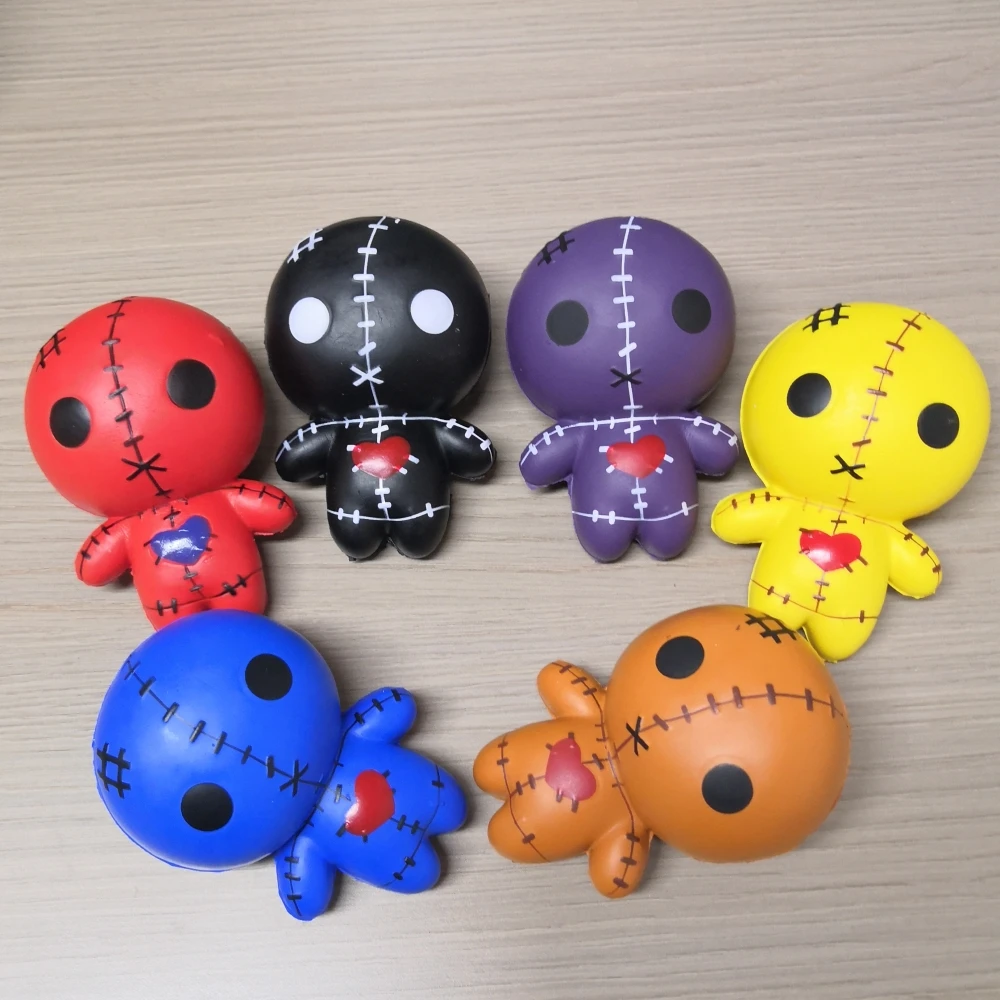 Voodoo Dolls Squishies Creepy Ghost Doll Halloween Stress Relief Kids Gift Toys Squeezing Stretch Voodoo Doll Decoration