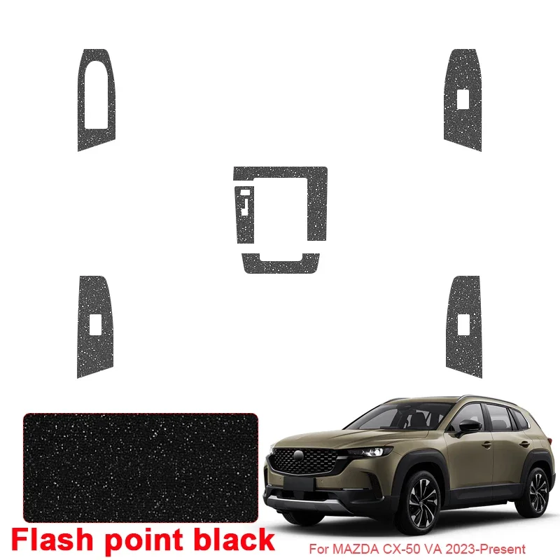 

Car Carbon Interior Sticker Auto Window Lifting Panel Decal For MAZDA CX-50 VA 2023-Present Gear Door Protective Film Accessory