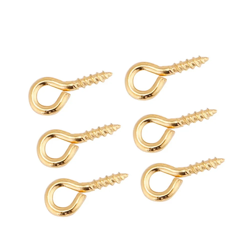 200Pcs Mini Alloy Screw Eye Hooks Different Colors 0.4 * 0.8cm Jewelry Findings Eye Pins DIY Wine Cork