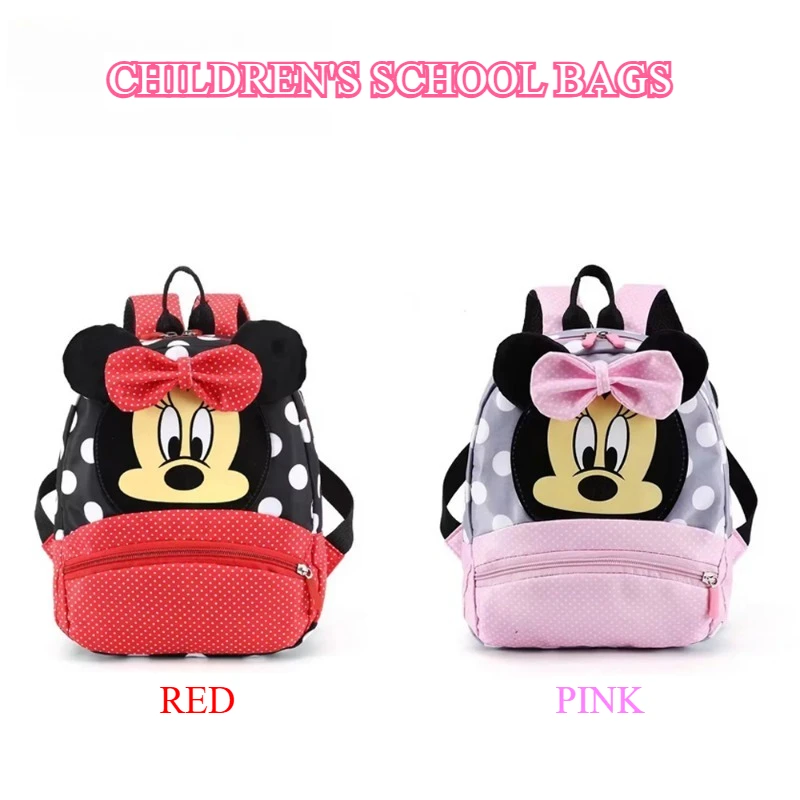 

Cartoon Backpack For Baby Boys Girls Minnie Mickey Mouse Children Lovely Schoolbag Kindergarten Schoolbag Kids Gift