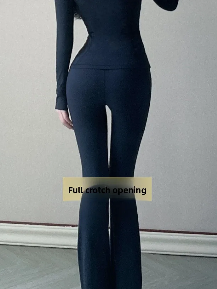 Pantalon de Yoga taille haute pour femmes, fermeture éclair d'extérieur, coupe Bootcut, Leggings en peau d'arche, fermeture éclair complète, pantalon Long décontracté