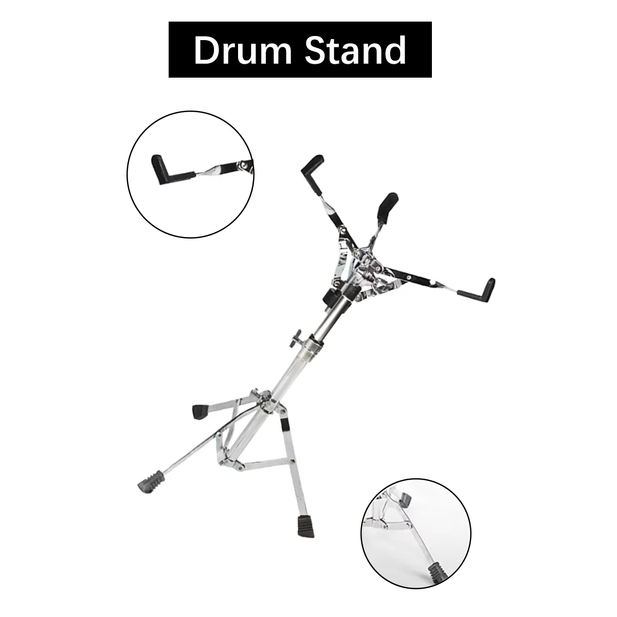 

Miwayer 1PC Adjustable Snare Drum Stand, Double Braced Tripod Stand with Drumstick Holder, Universal Percussion Stand