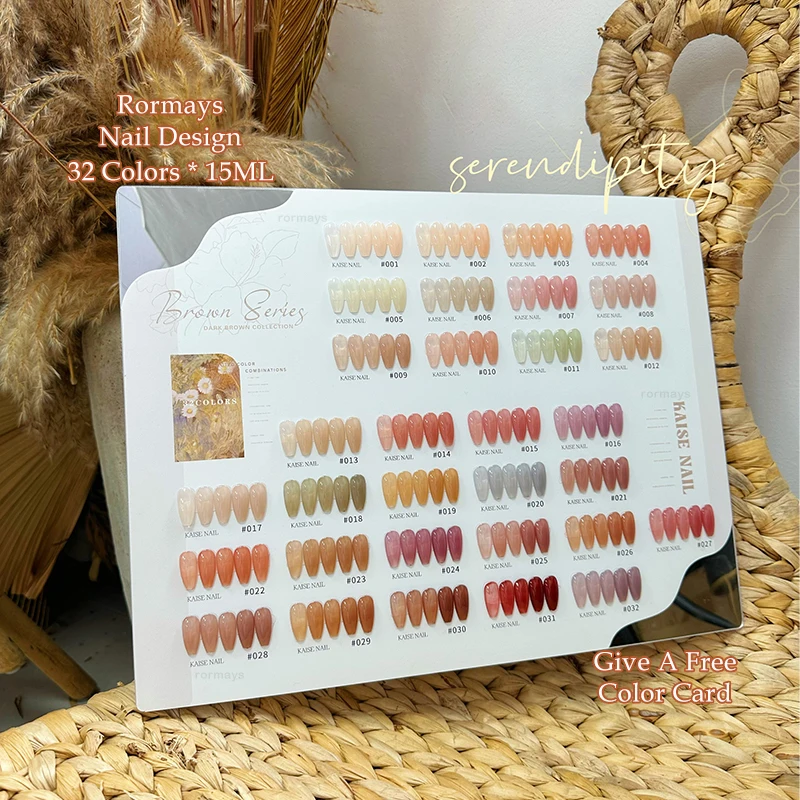 Rormays nude ice permeating gel polishing 32 color set varnish gel UV LED lasting whitening ice tea skin permeating nail art