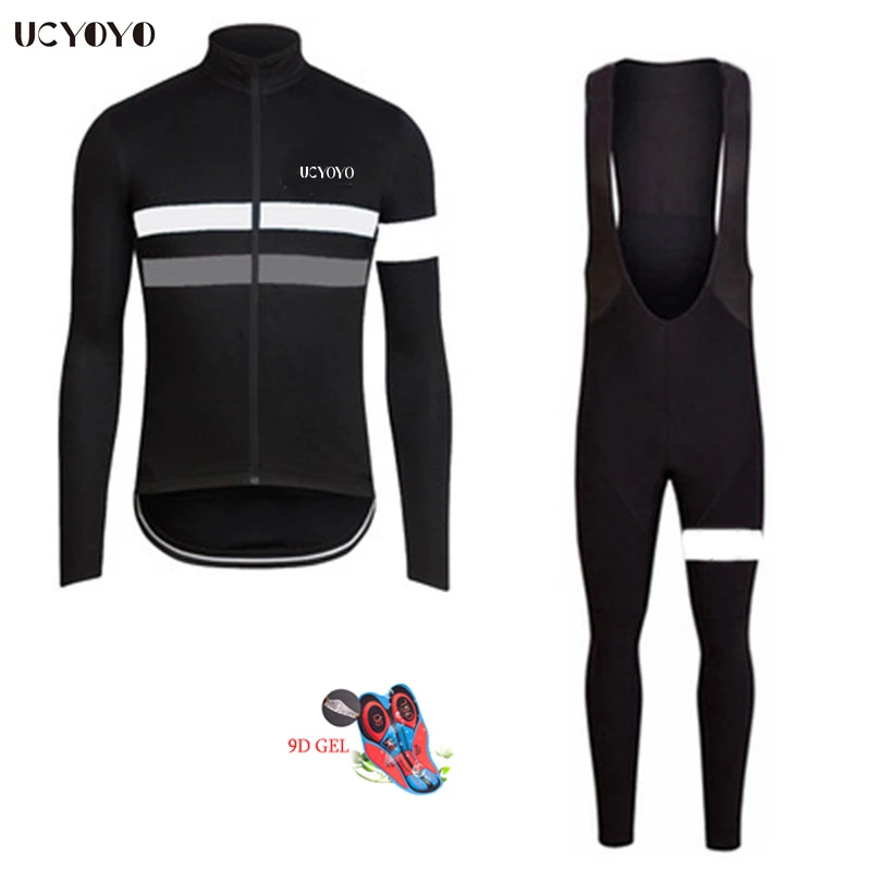 

2022 Cycling Jersey Set Raudax Man's Long Sleeves Bike Jersey Suit 19D Gel Pad Pants Autumn MTB Cycling Clothing Bicycle Uniform