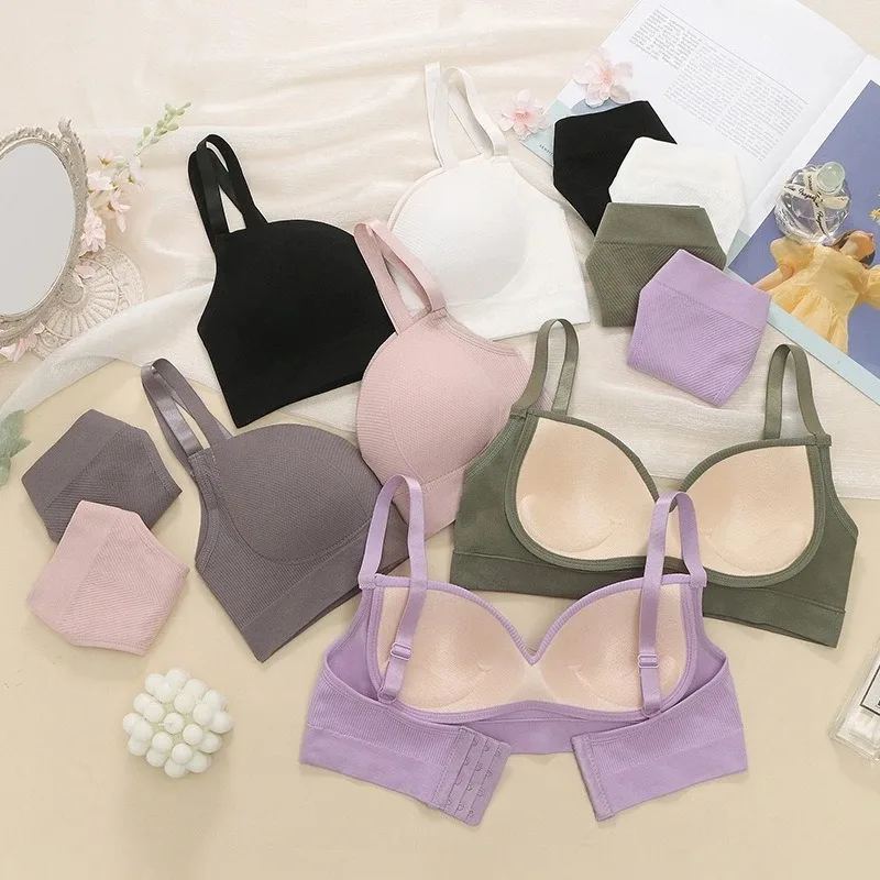 Seksowny Zestaw Bielizny Damskiej: Biustonosz, Majtki, Stringi, Biustonosz Sportowy, Top Krótki, Bezszwowa Bielizna, Biustonosz Fitness, Top, Stringi, Komplet Bielizny Damskiej, Bielizna Intymna