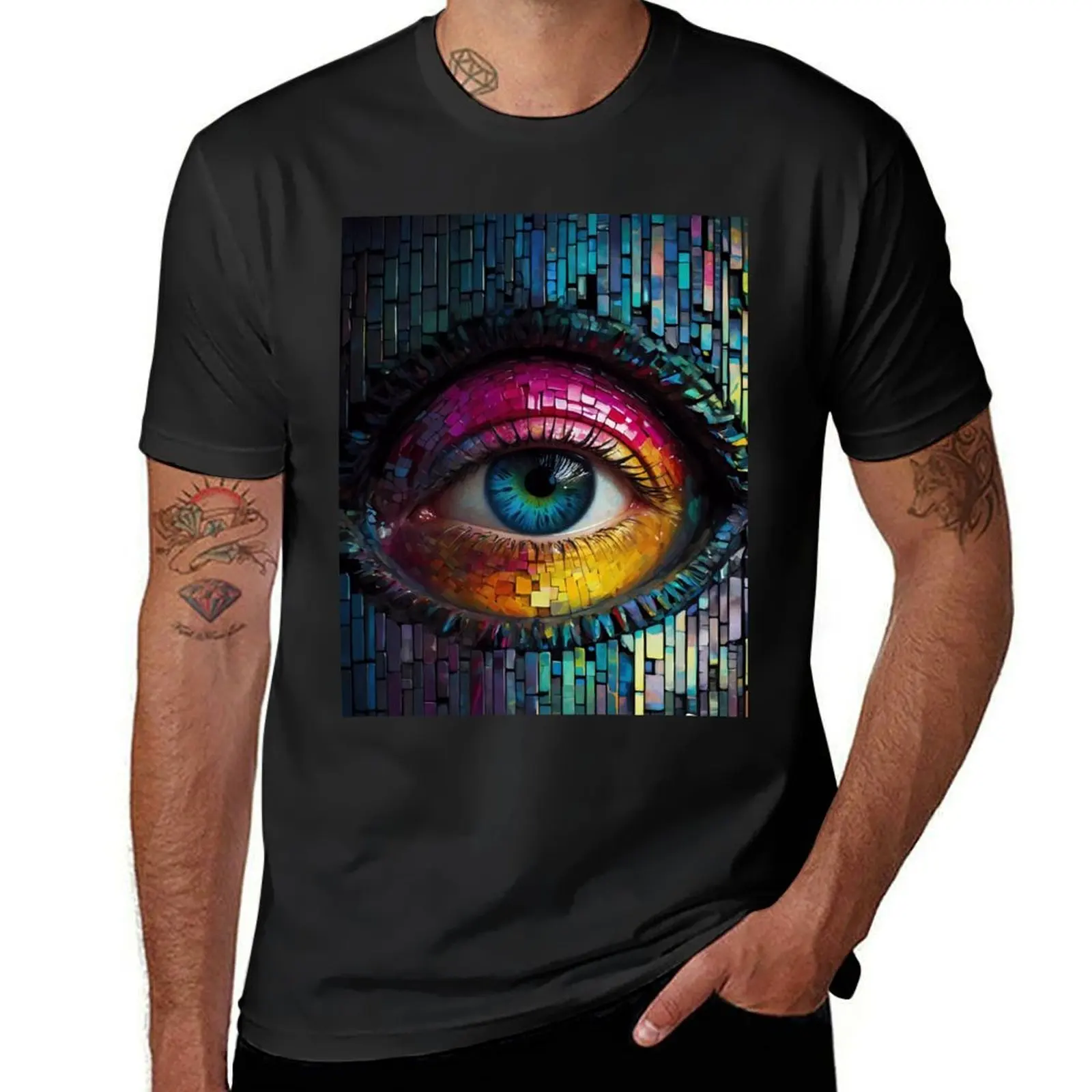 Mosaic Vision: The Spectrum of Perception T-Shirt Aesthetic clothing boys whites men clothing