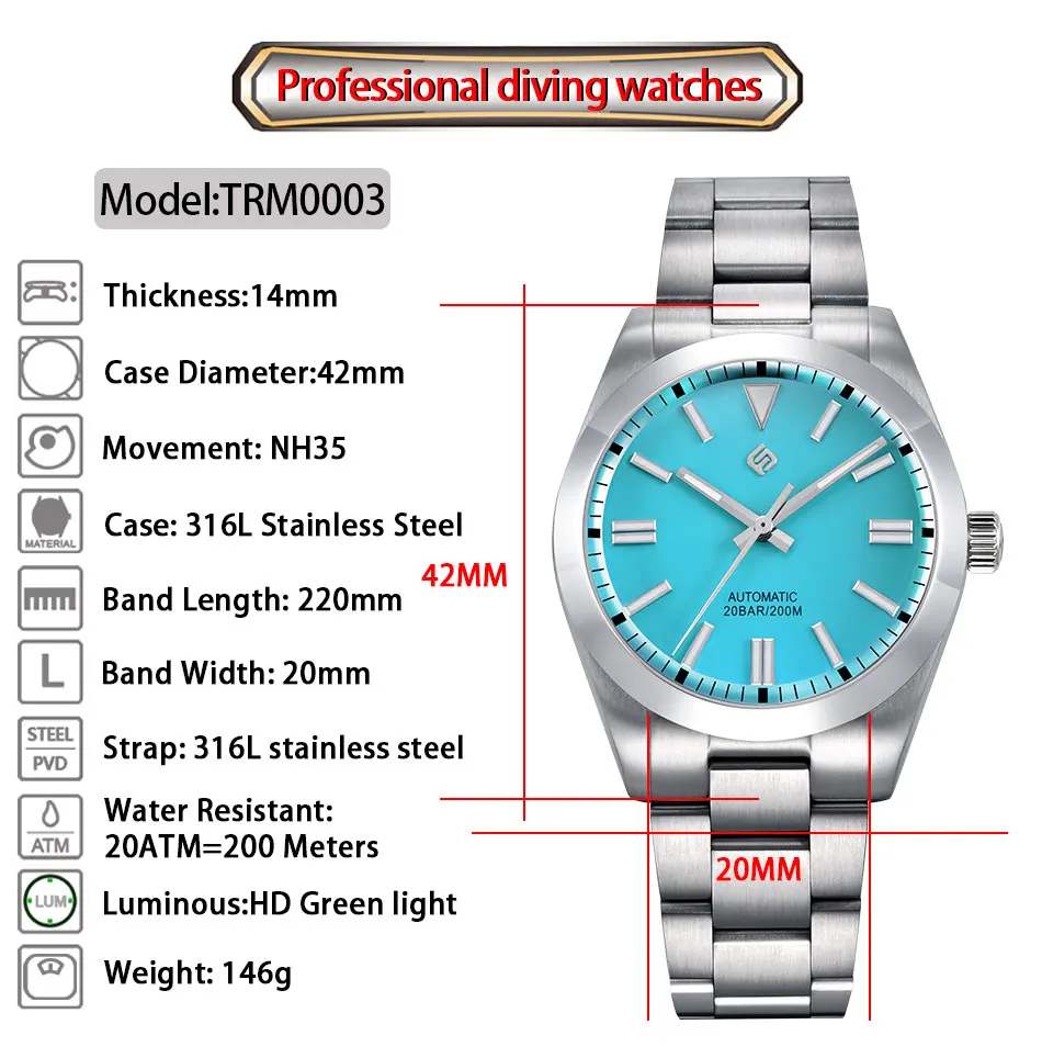 FeelNever Mens Watches Top Brand Luxury Business Automatic Mechanical Watch Men Waterproof Sport Wrist Watches Relogio Masculino