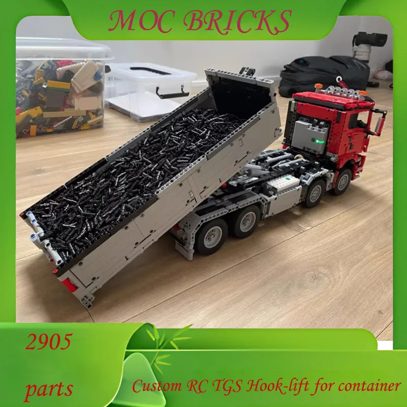

Customed 2905 Parts MOC Model RC TGS Hook-lift for Container Bricks High-Tech Cars DIY Assembly Educational Toys Gifts