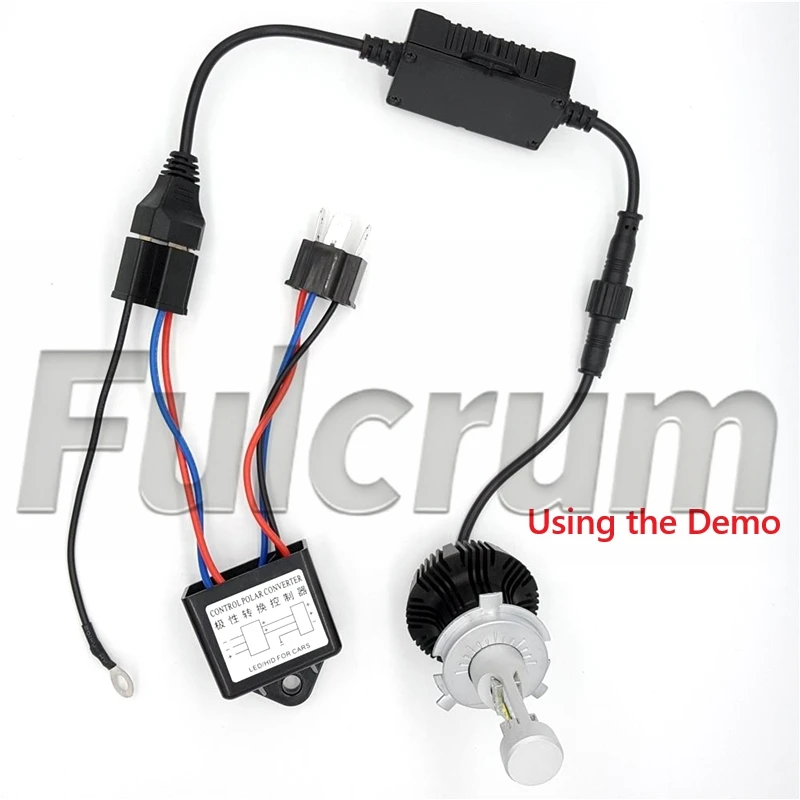 HID H4 HB2 9003 Headlight Bulb Negative Polar Wire Transfer Converter Controller Switch Harness Adaptor