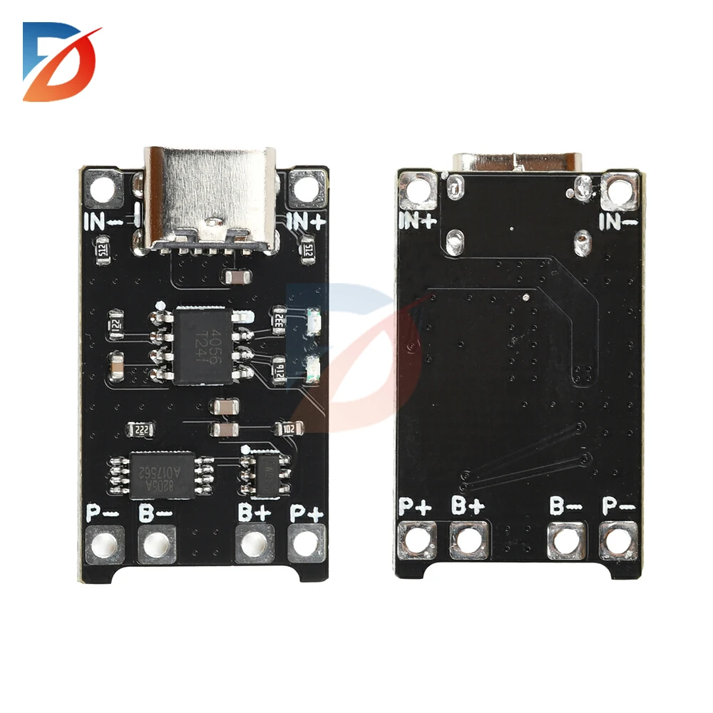 

Black DC 4-8V TP4056 Li-ion Battery Charging Module 1.2A Li-ion Battery Charging Board Module Type C Charging Protection 2-in-1