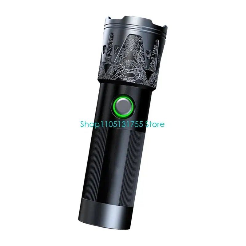 K0EF USB Rechargeable Flashlights Outdoor Waterproofed Camping Fishing Lamp For Campers Explorers And Cyclists
