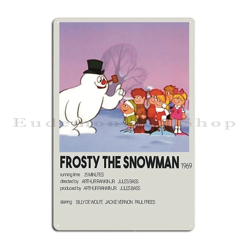 Frosty The Snowman Movie Poster Metal Sign Customize Club Bar Kitchen Classic Garage Tin Sign Poster