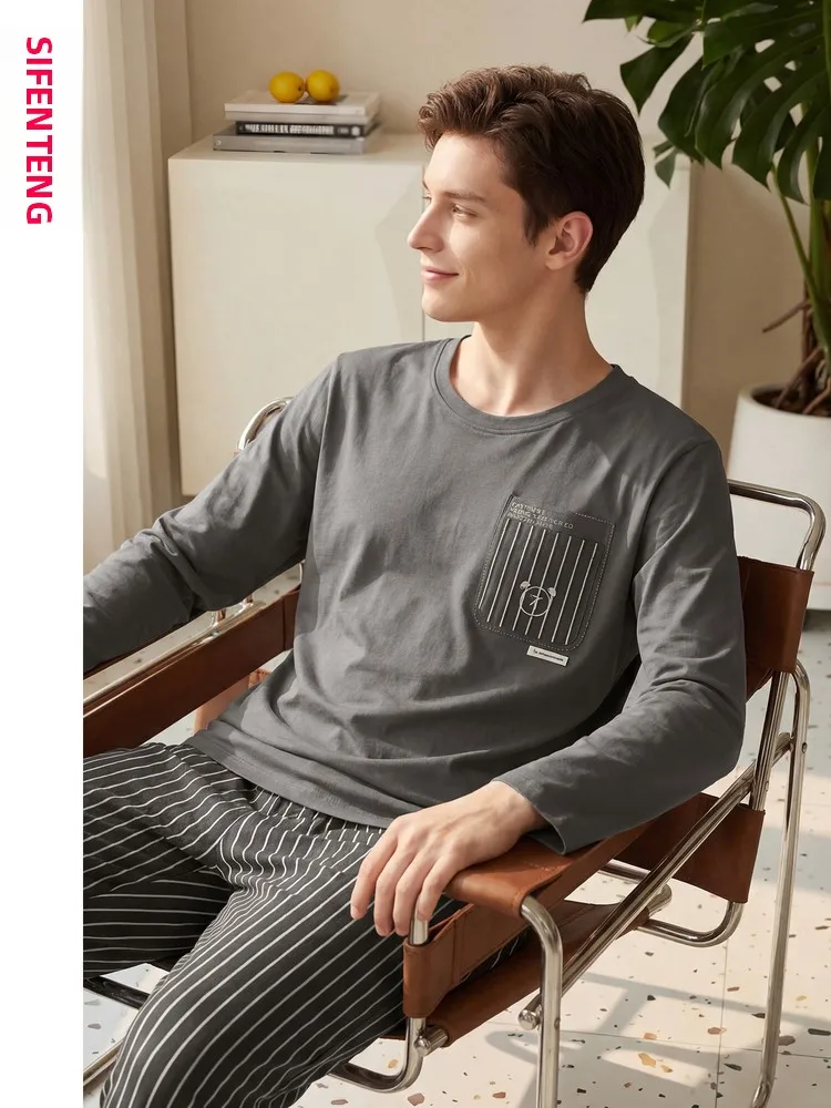 fenteng-ropa-de-dormir-de-algodon-puro-para-hombre-conjunto-de-pantalones-informales-de-manga-larga-con-cuello-redondo-ropa-sencilla-de-moda-para-el-hogar-primavera-y-otono