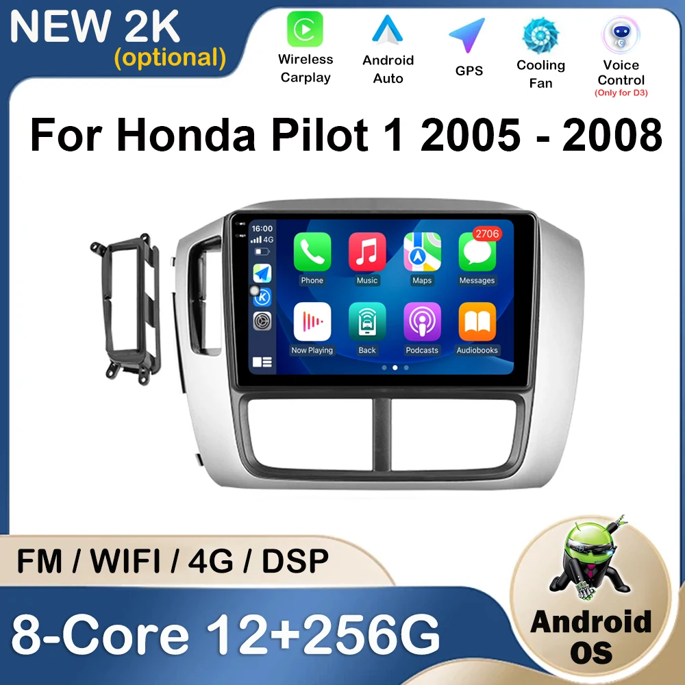 

Audio Navigation GPS 9 inch For Honda Pilot 1 2005 - 2008 Car Radio Multimedia Player BT HD 4G DSP Stereo WIFI Wireless Carplay