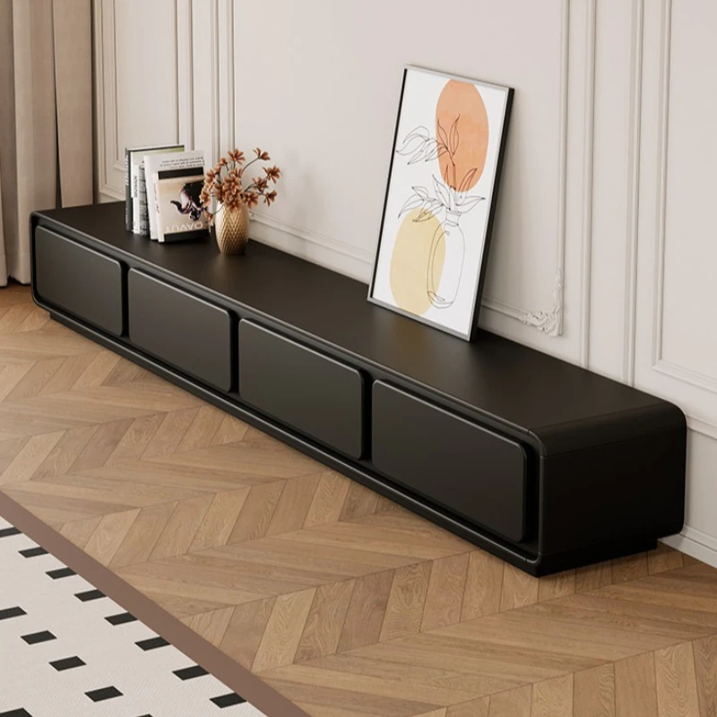 

retro black TV cabinetlight luxury simple modern living room Tv table home high-end тумба под телевизор Interior furniture