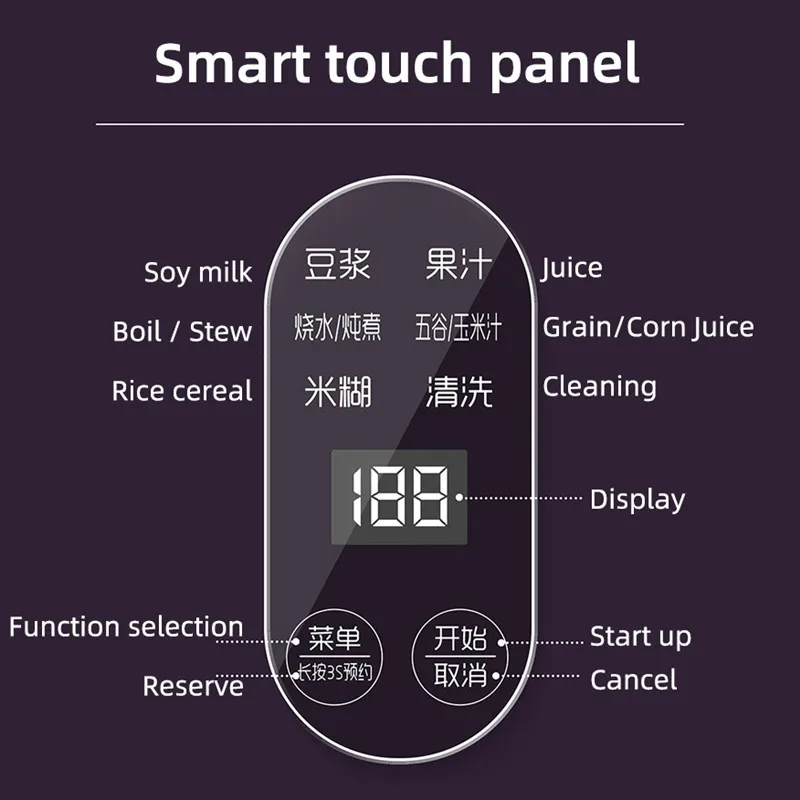 800Ml Sữa Đậu Nành Máy Đa Năng Máy Ép Máy Xay Sinh Tố Cầm Tay Phối Máy Xay Giá Rẻ Lọc Tự Động Làm Nóng Máy Làm Sữa Đậu Nành 220V