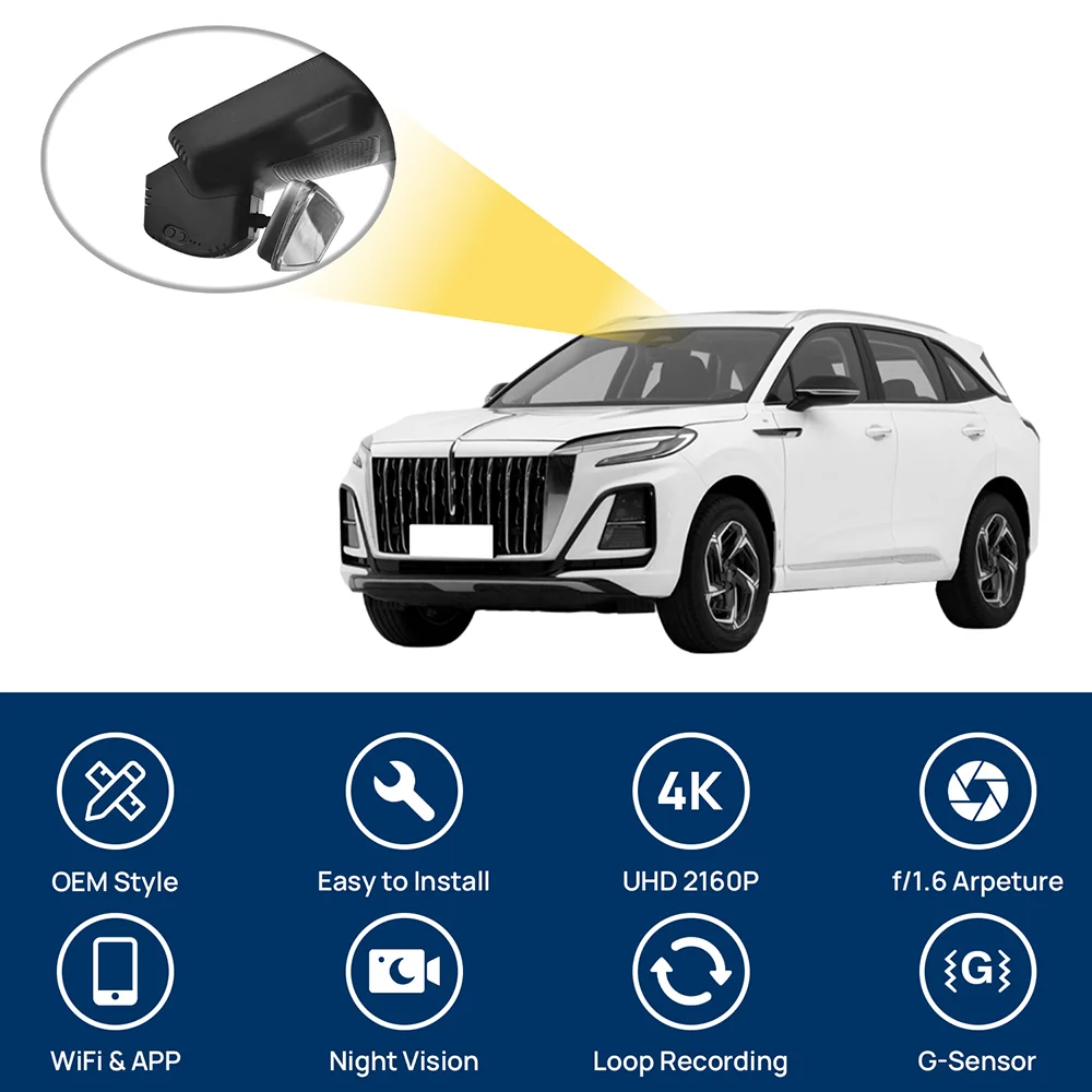 

Customized OEM Plug and play For Hongqi HS3 Indoor rearview mirror rain sensor cover Model Year 2023 to 2024