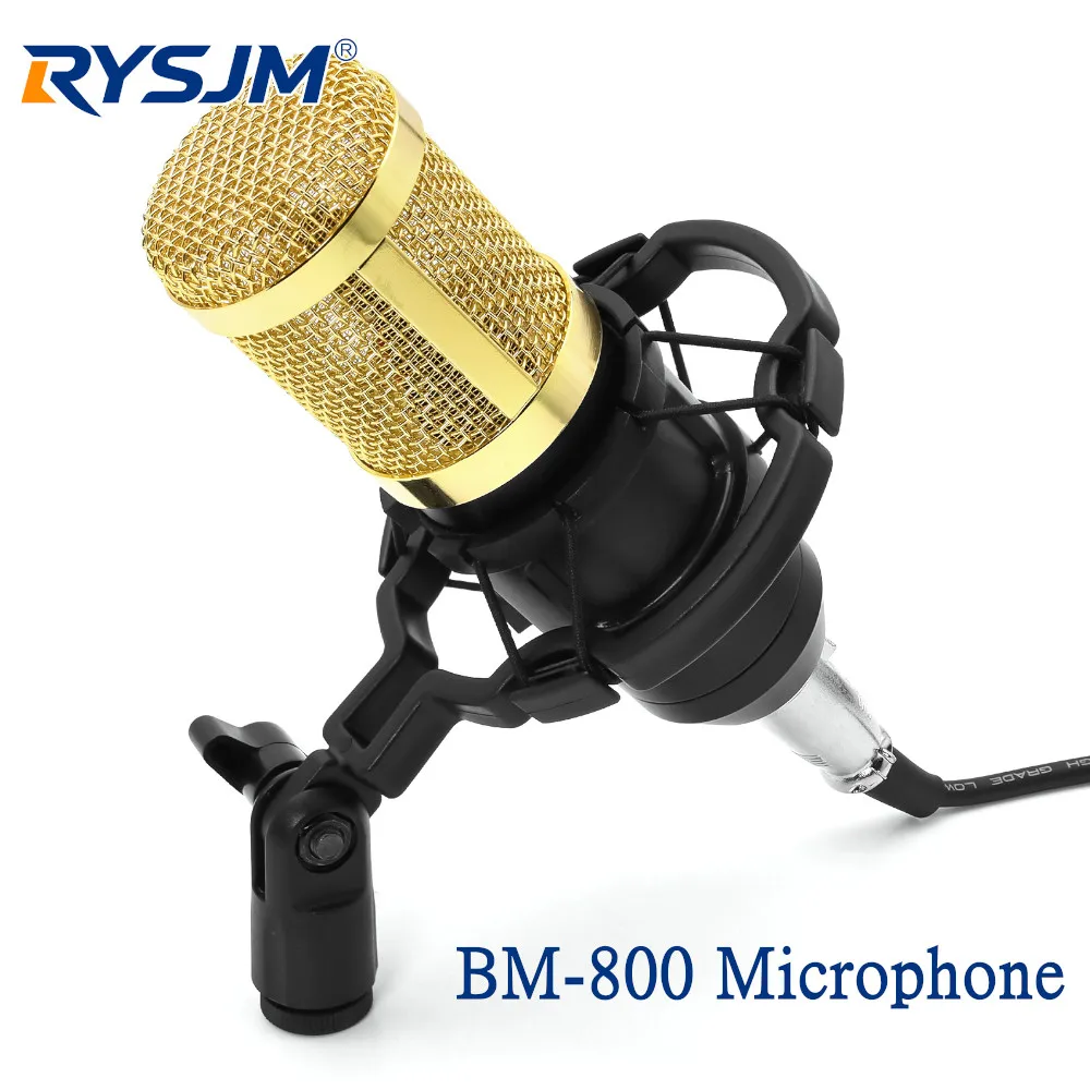 Microfone profissional BM 800 para karaokê, microfone condensador de estúdio BM800, microfone bm-800 para KTV, rádio, transmissão, canto e gravação.