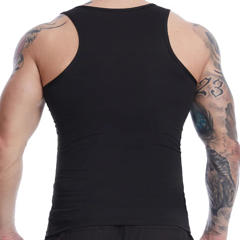 Summer Sports Quick Drying Tank Top Men's High Elasticity Breathable Fitness Suit Running Basketball Racerback Tank Top