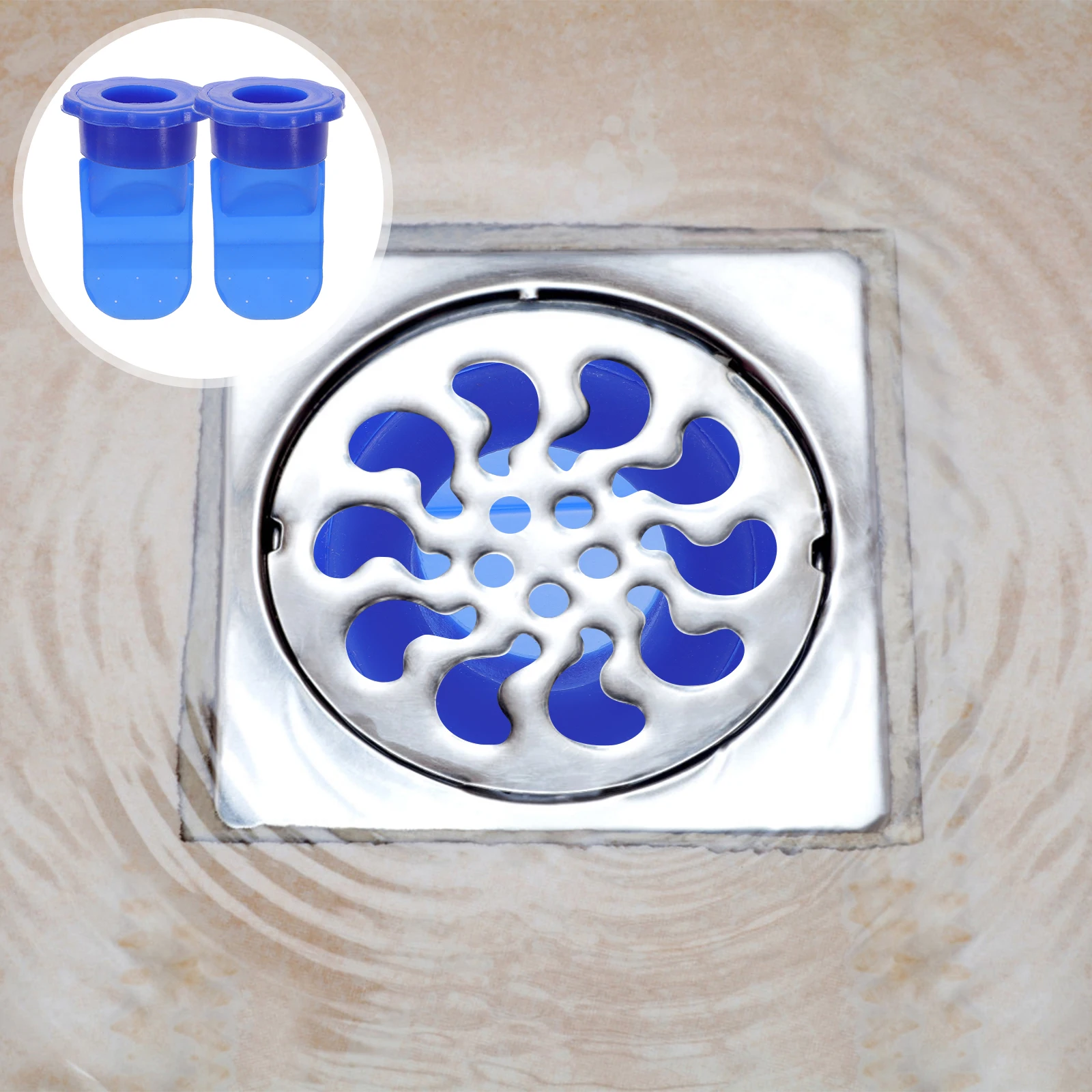 

2 Pcs Preventer Sewer Deodorant Core Sink Backflow Silica Gel Proof Floor Drain