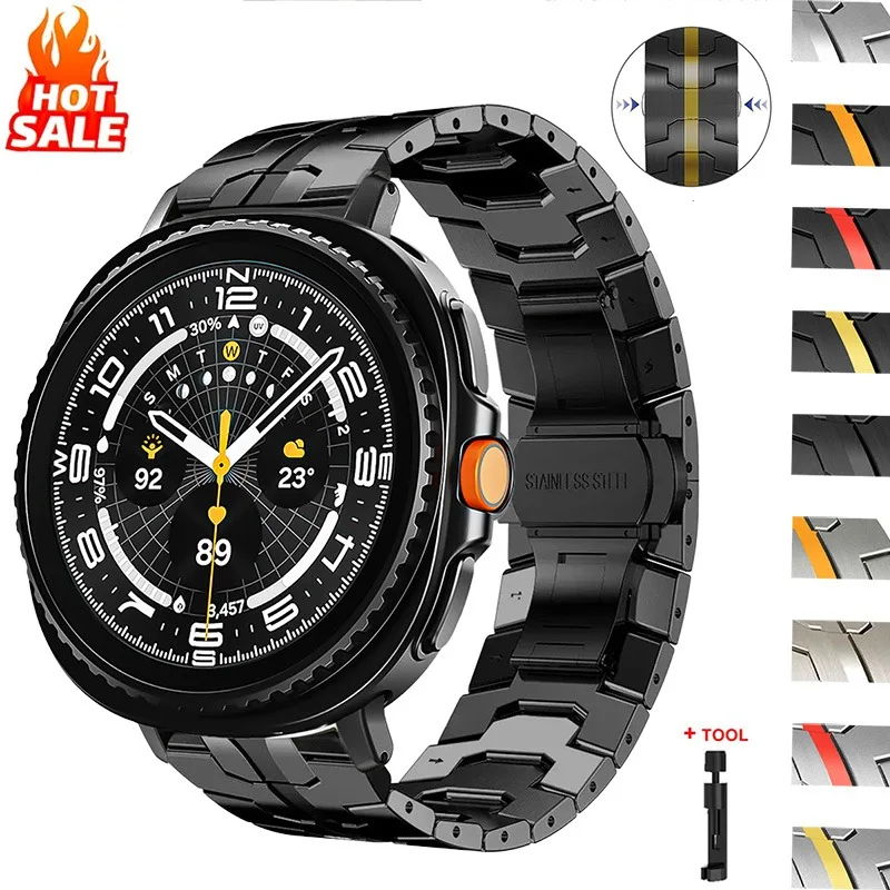 

For Samsung Watch 8/8classic Strap Quick Fit No Gaps luxury Metal Band For Samsung Galaxy Watch 7ultra Stainless Steel Bracelet