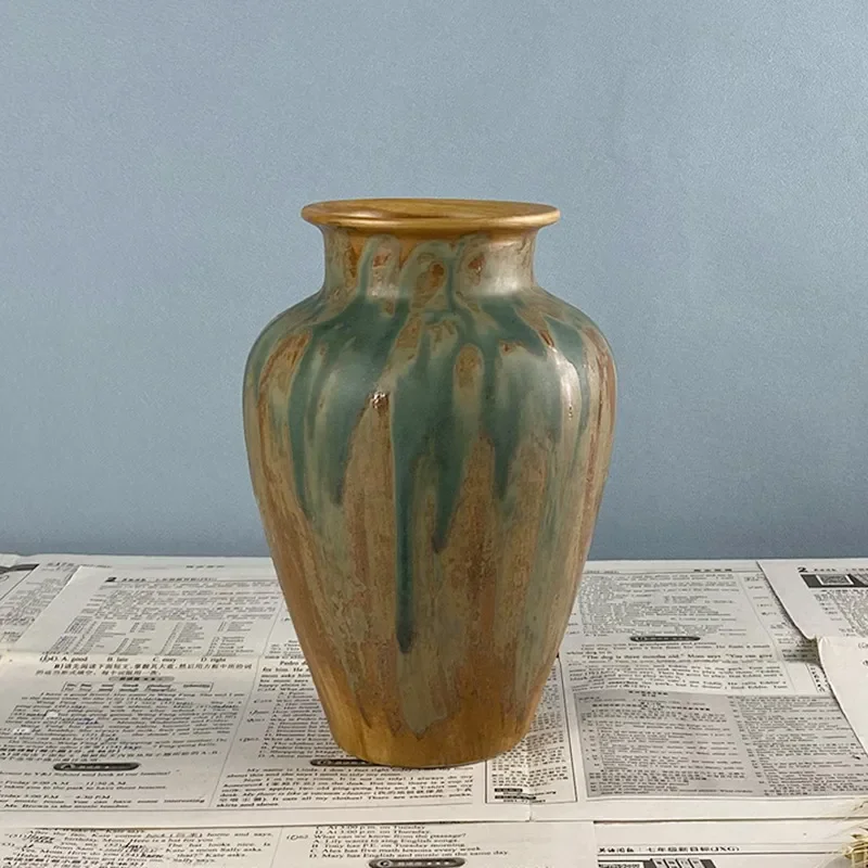 for Jingdezhen Ceramic Ornaments Creative Handmade Dry Chinese Style Study Living Room Entrance Vase Modern Simple Decoration