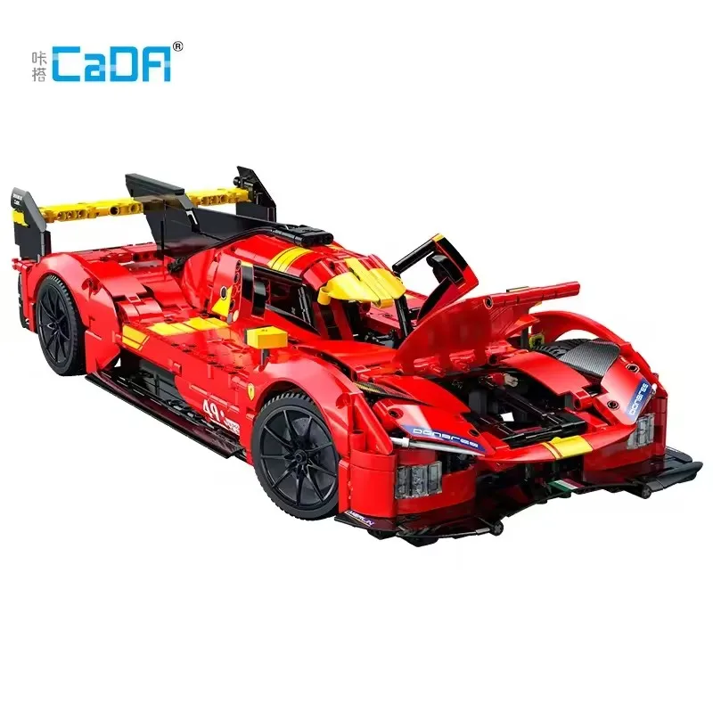 1518PCS Cada 1:10 499P Racing Auto Bau V6 Motor Sport Fahrzeug Bausteine Set Spielzeug für Erwachsene Jungen geschenke