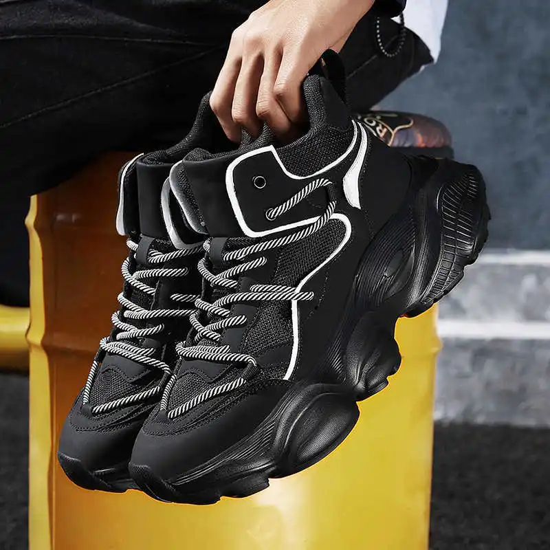 Round Tip High Platform Men Shoes Loafers Adult Sneakers Obuv Panska Sports In Offers Athletics Trends New In