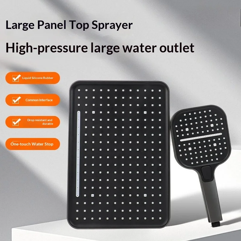 Pressurized shower head, household handheld bathroom water heater shower head, with spray gun pressurized shower head
