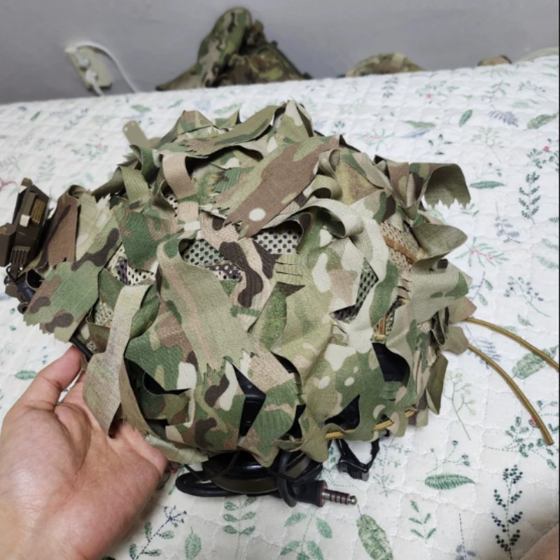 

Helmet not included Various Patterns 3D Hidden Helmet Cover Helmet Cloth Infrared Resistant Gear DIY Prop Sports Equipment