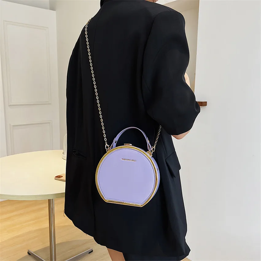 Ladies Round Bags Evening Handbag Designer Chain One Shoulder Crossbody Purse Luxury Colorful Phone Pocket Bolso Fiesta Mujer