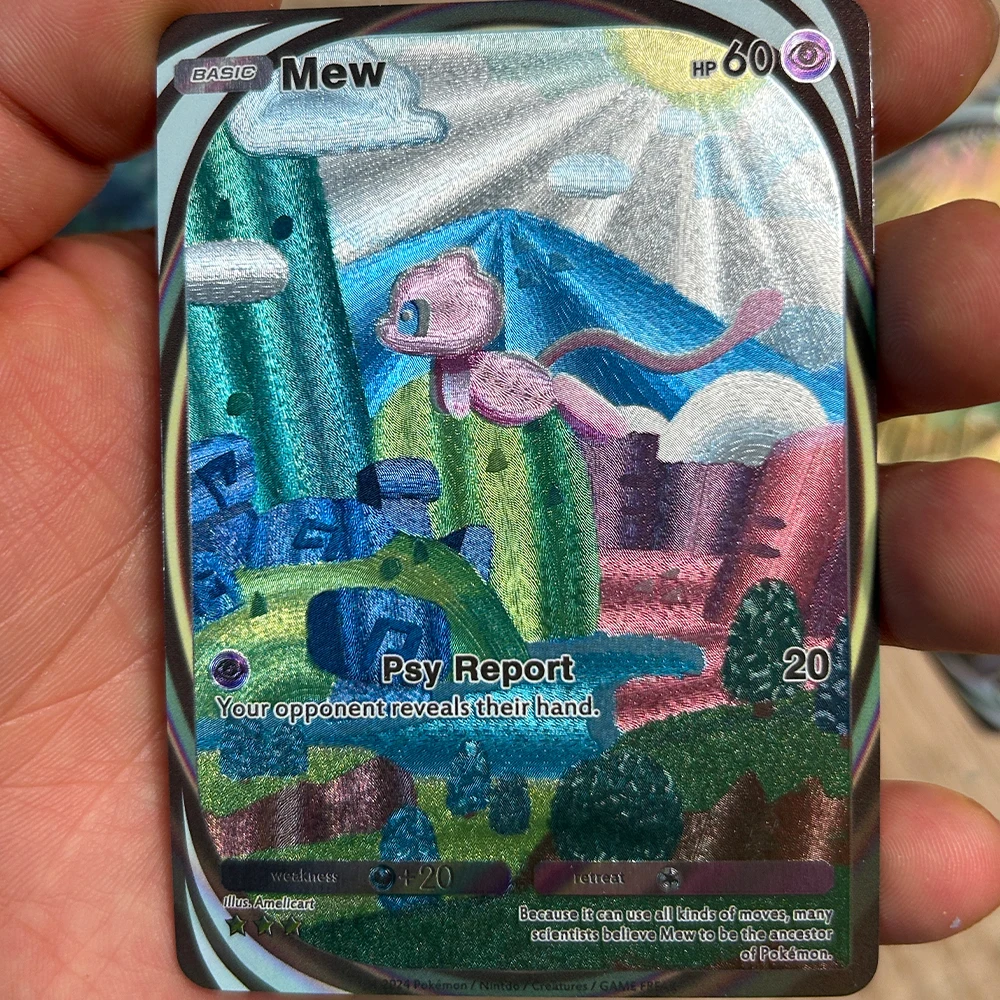 5 Pz/set Anime PTCG Tasca Collezione di Carta Charizard Mewtwo Mew Celebi Rilievo Texture Rifrazione Colore Flash Card Regali Per Bambini