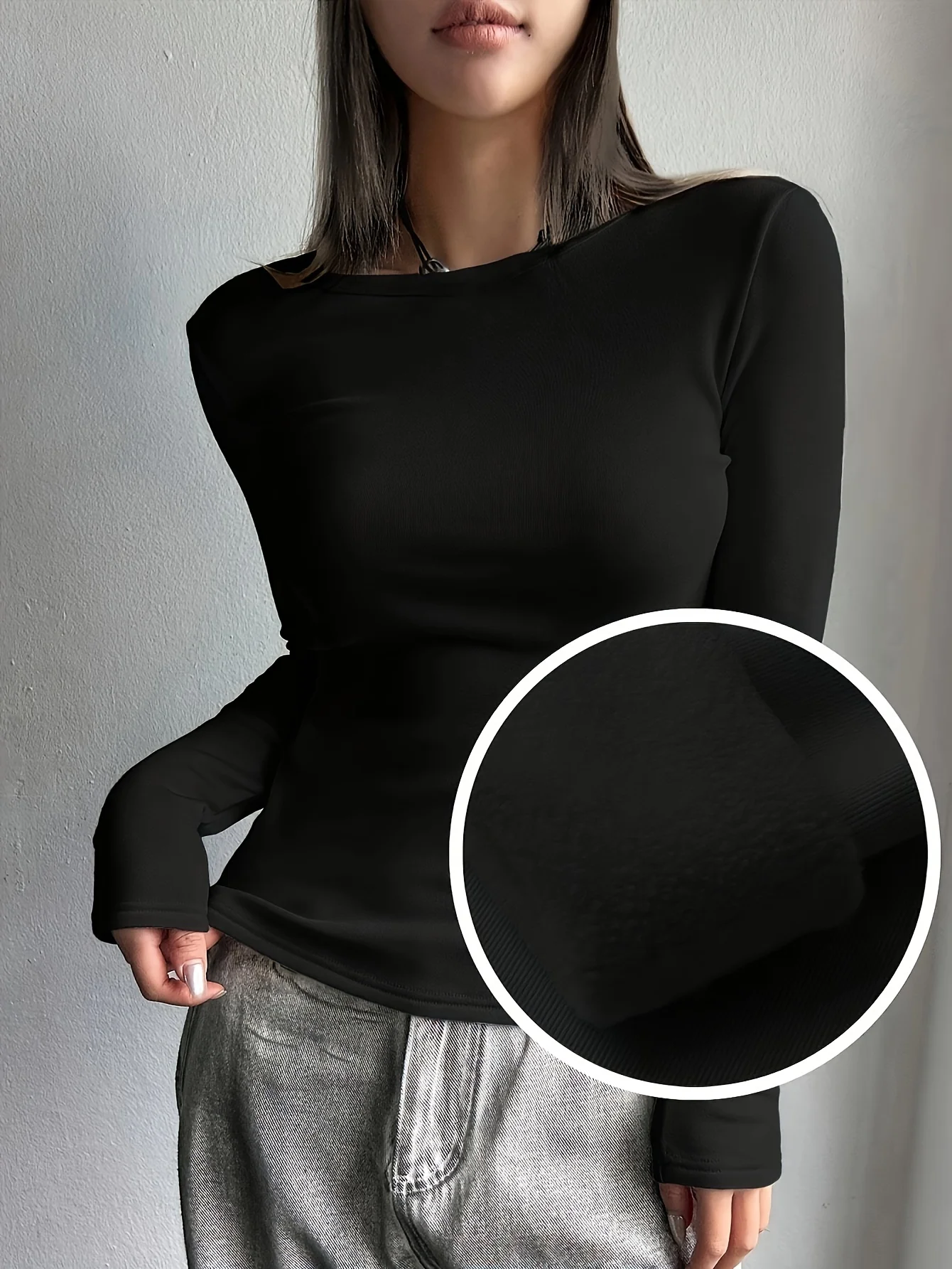 Autumn and winter base warm Women's T-shirt Slim Women T-shirt Long-sleeved for Female Thin White Tops Woman Tees Shirt