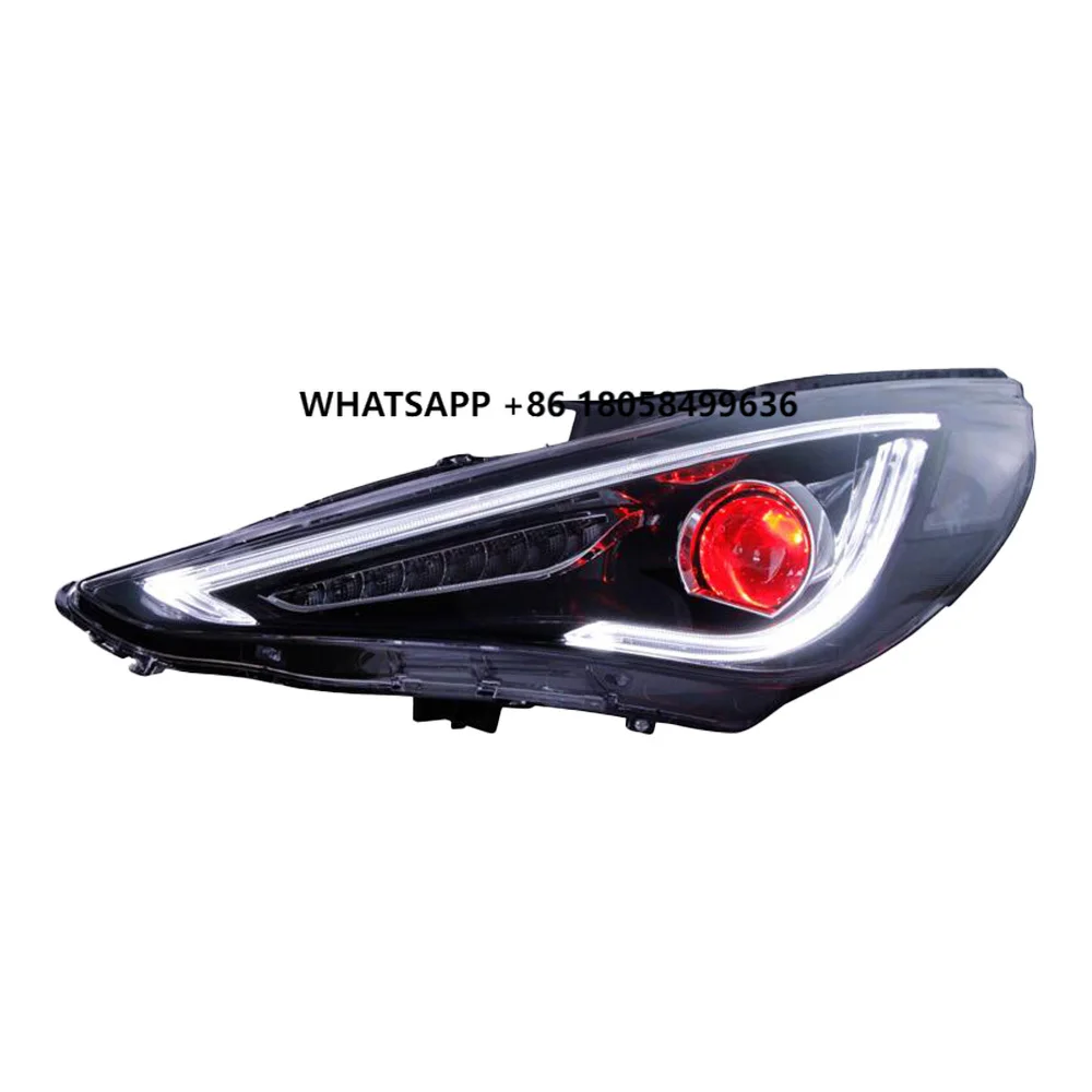 

AKD Car Styling for yundai Sonata Eight 11-15 Headlight Assembly Cable 8 Modified LED Daytime Running Light Lens Xenon Lamp