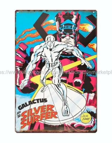 SILVER SURFER galactus and the  comic metal tin sign outdoor art prints