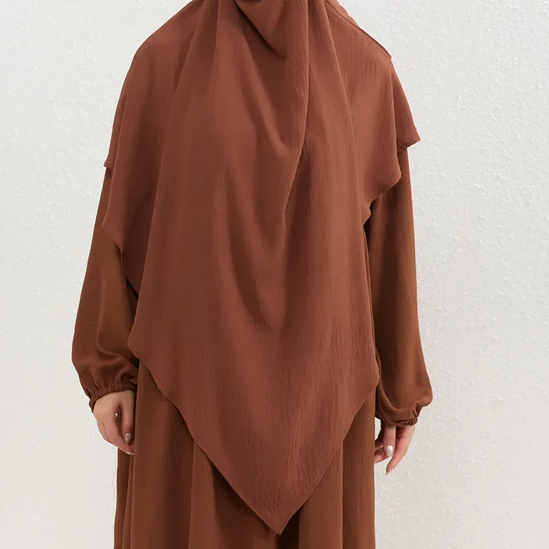 Women Eid Muslim Abaya Morocco Ramadan Arab Dubai Headscarf Kaftan Islam Long Robe Solid Casual Modest Abayas Jalabiya Loose