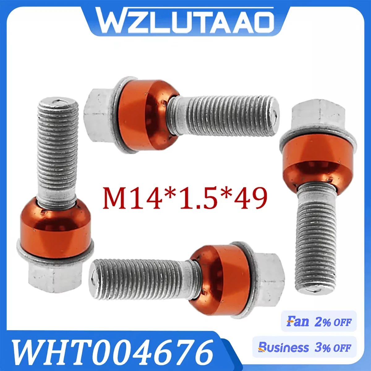 

1/4/5 M14*1.5*49 WHT004676 Wheel Lug Bolt For Porsche Cayman Panamera Boxster Cayenne 911 991 997 970 987 9YB 92A WHT 004 676