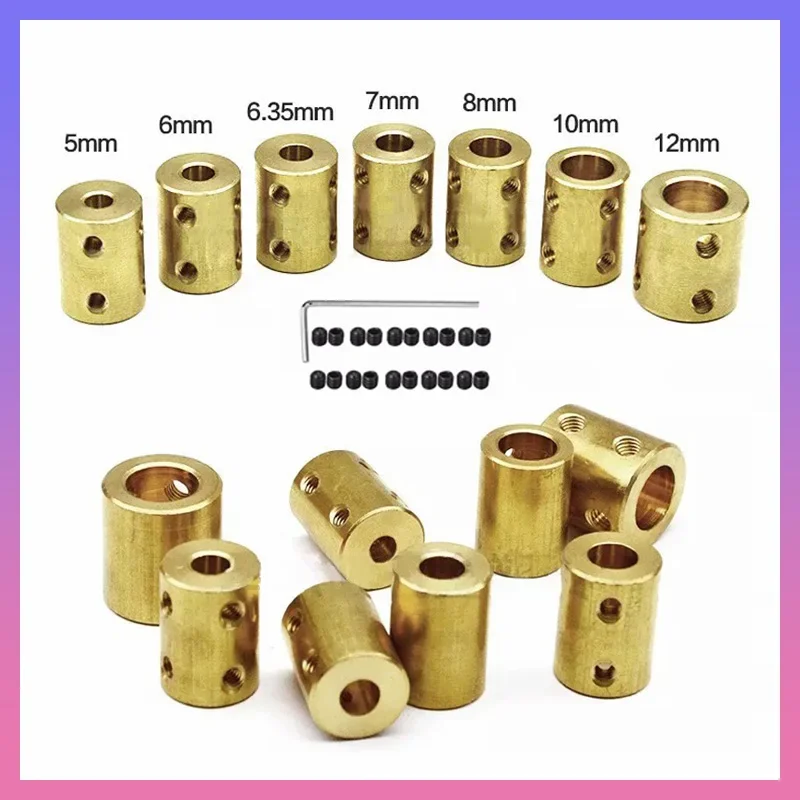 

1pcs 3.17/4/5/6/7/8/10/12mm Copper Shaft Coupling Coupling Coupler Motor Connector For Motor 3d Printer