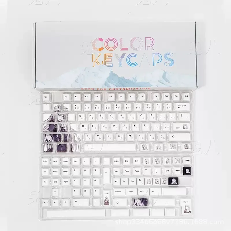 アニメキーキャップ 130 キー DARLINGintheFRANXX キーキャップ DYE-SUB キーキャップ PBT チェリープロファイルメカニカルキーボード ND63Ace60/68