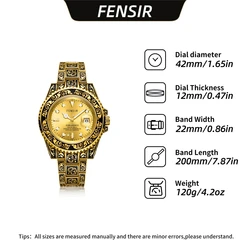 Men's Unusual Fashion 3D Vintage Carving Watches Arabic Luxury Style Sport Waterproof Watch For Men WristWatch Relogio Masculino