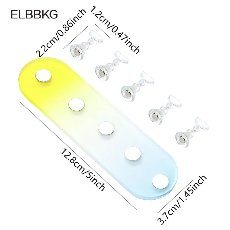 ชุดฐานวางเล็บอะคริลิคแม่เหล็กแข็งแรง1ชิ้นอุปกรณ์ทำเล็บปลอมสำหรับออกกำลังกายแบบทำมือ