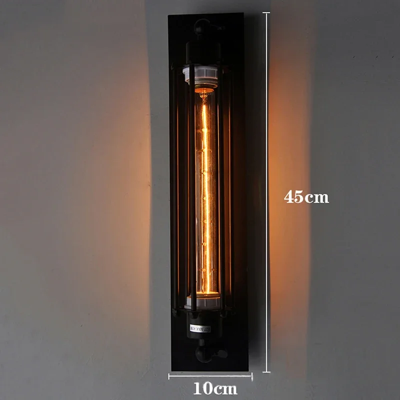 Industrial Wall Sconces Wire Cage Wall Sconce Lamps Black / Rust Vintage Light Fixtures for Bar, Bedroom, Corridor, Restaurant