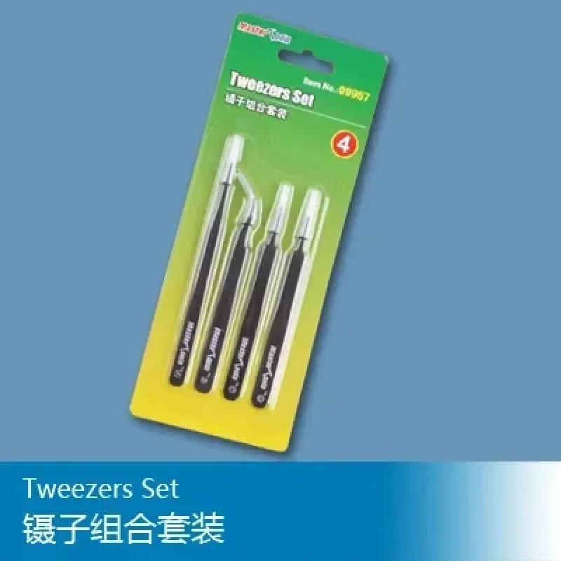 Useful Model Assembly Tool 4pcs/set Small Tweezers Set 09957 4Types For Model Kits Assembling DIY